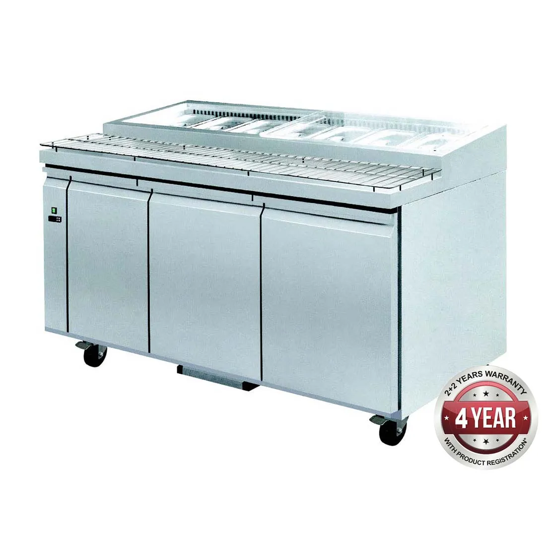 PWB150 three door DELUXE Pizza Prep Bench