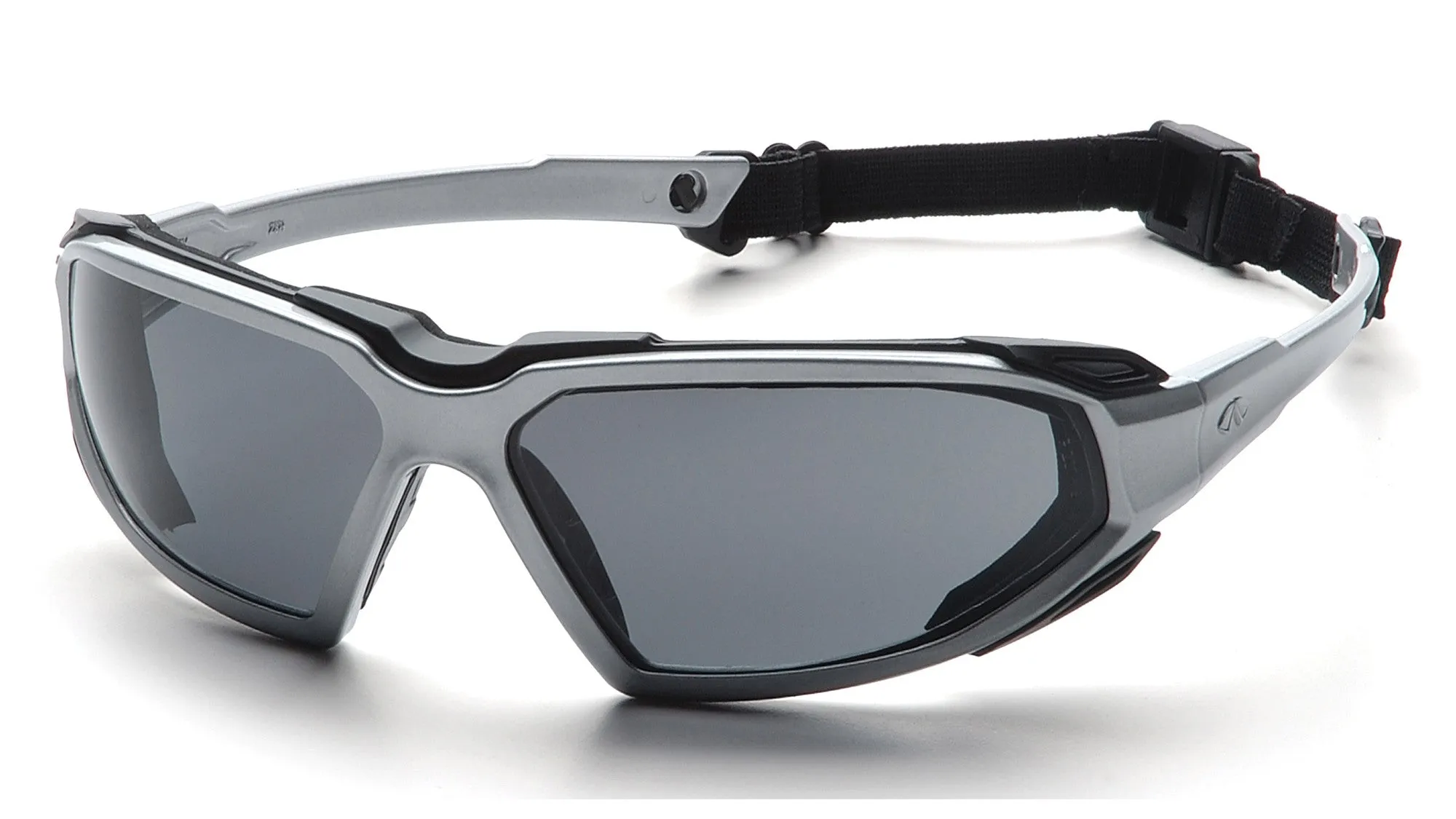 Pyramex SSB5020DT Highlander™ Silver-Black Safety Glasses W/ Gray Anti-Fog Lens (12 each)