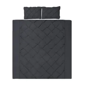 Queen Size Quilt Cover Set - Black