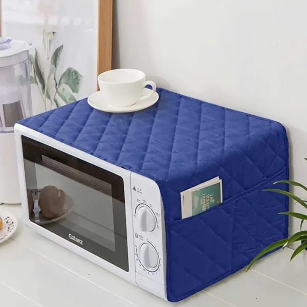 Quilted Microwave Oven Cover - Random Color. Elegant Protection for Your Microwave.