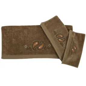 Rebecca Paisley 3PC Bath Towel Set, Mocha