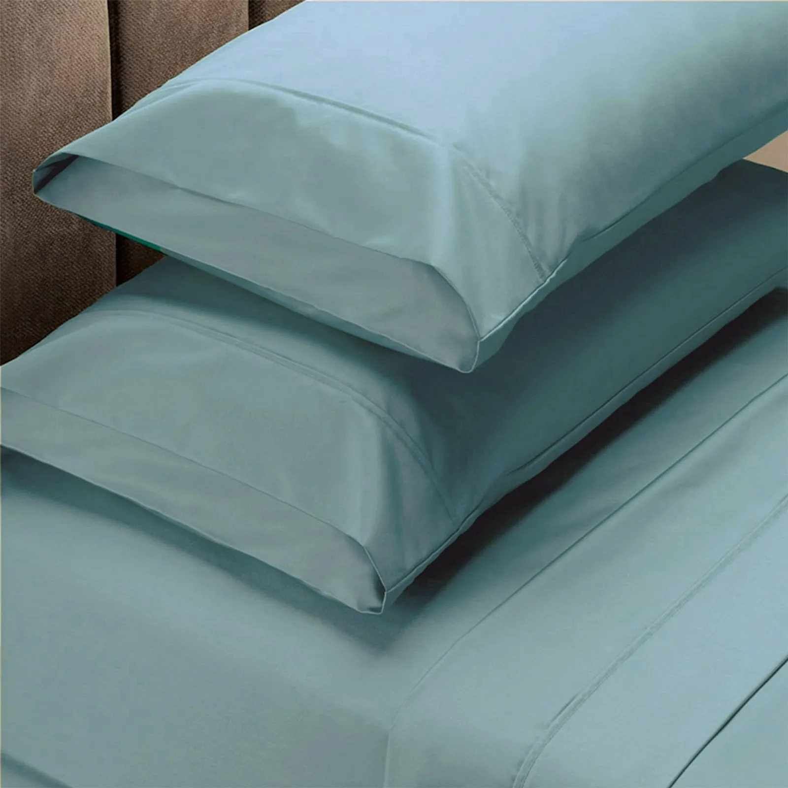 Renee Taylor 1500 Thread Count Pure Soft Cotton Blend Flat & Fitted Sheet Set King Mist