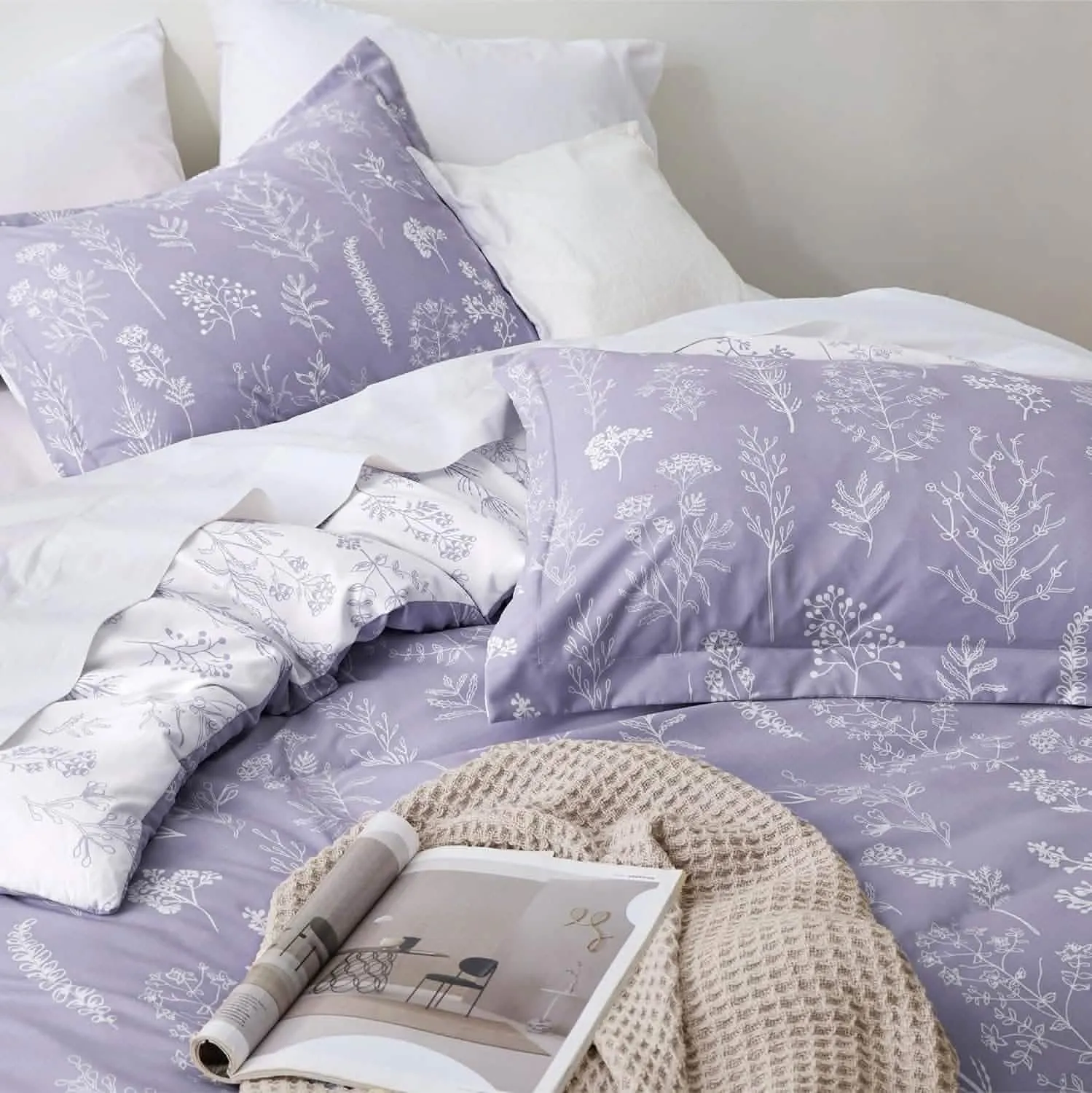 Reversible Floral Print Duvet Cover Set