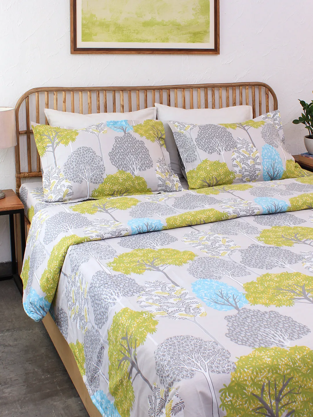 Saptaparni Green Duvet Cover