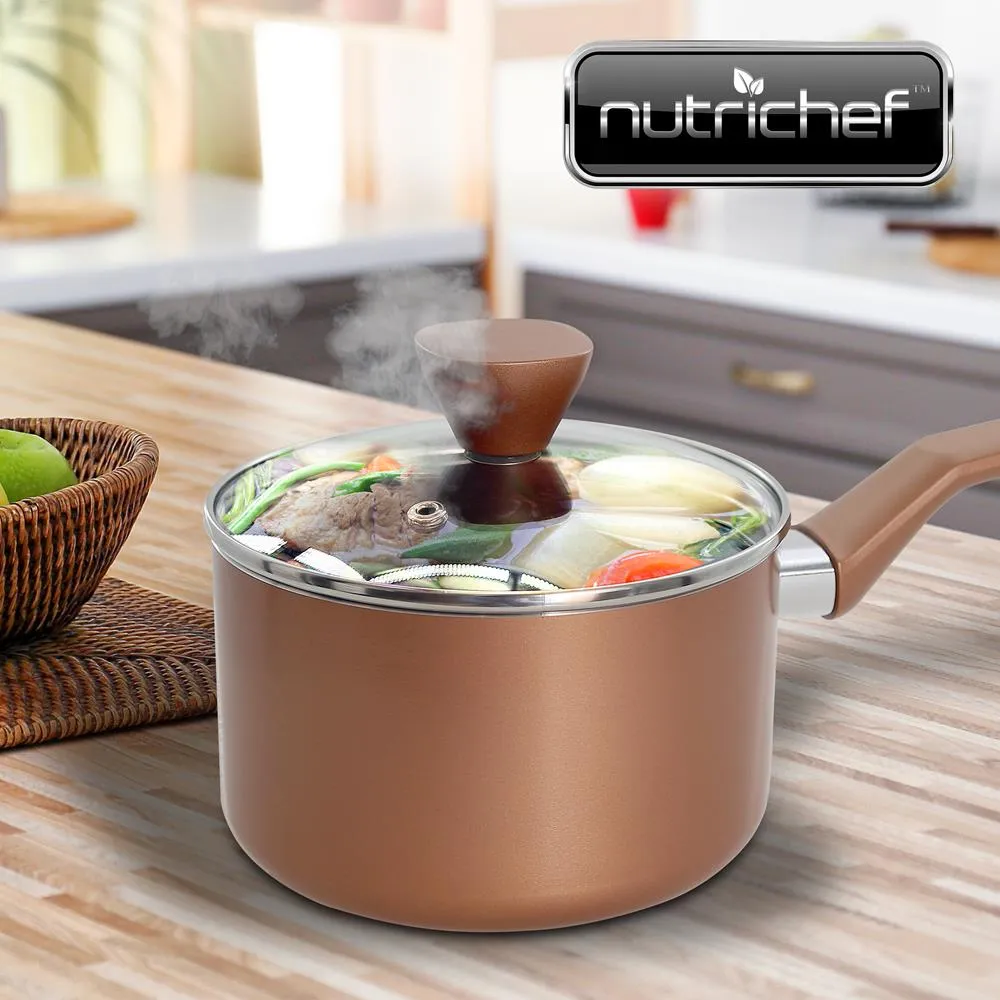 Saucepan Pot With Lid - Non-Stick High-Qualified Kitchen Cookware With See-Through Tempered Glass Lids, 2 Qt. (Works With Model: Nccwa13Br)