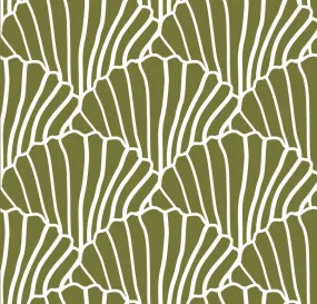 SEASHELLS | Olive green | Pillowcase | 50x75cm / 19.6x29.5"