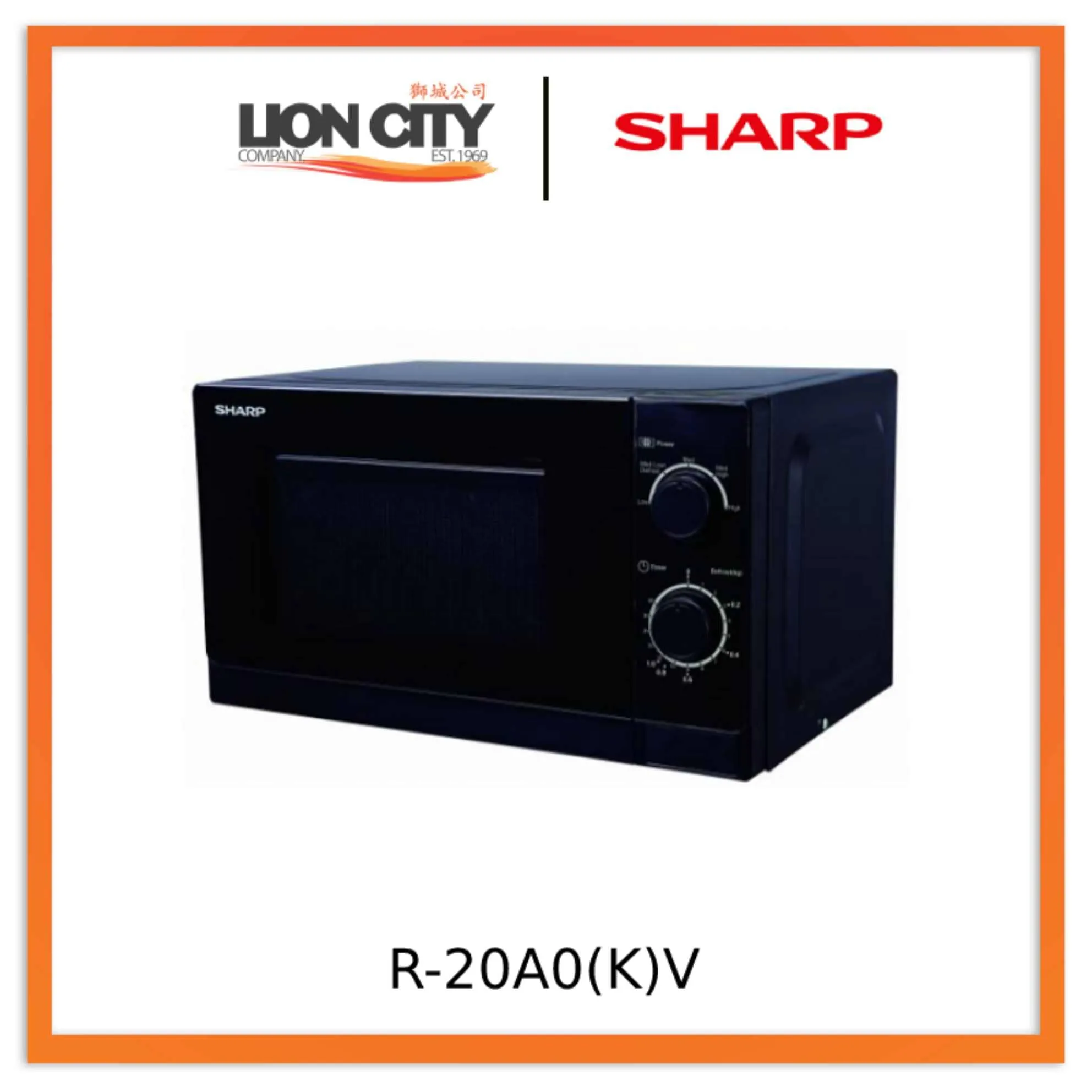 Sharp R-20A0(K)V 20-Liter 800-Watts Microwave Oven