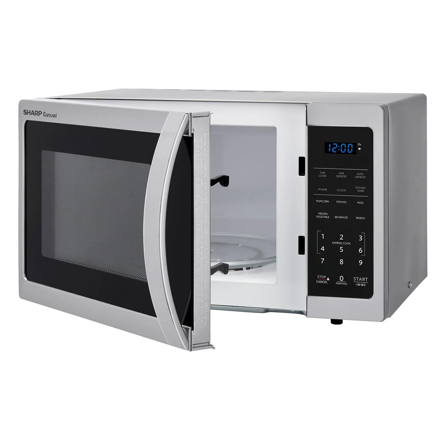 Sharp SMC0912BS 0.9 cu. ft. 900w Sharp Stainless Steel Carousel Countertop Microwave Oven