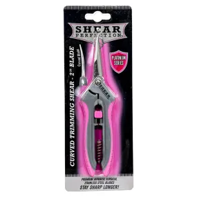 Shear Perfection®, Curved Trimming Shears, Platinum Series, 2" Stainless Steel Blades, Pink Handles