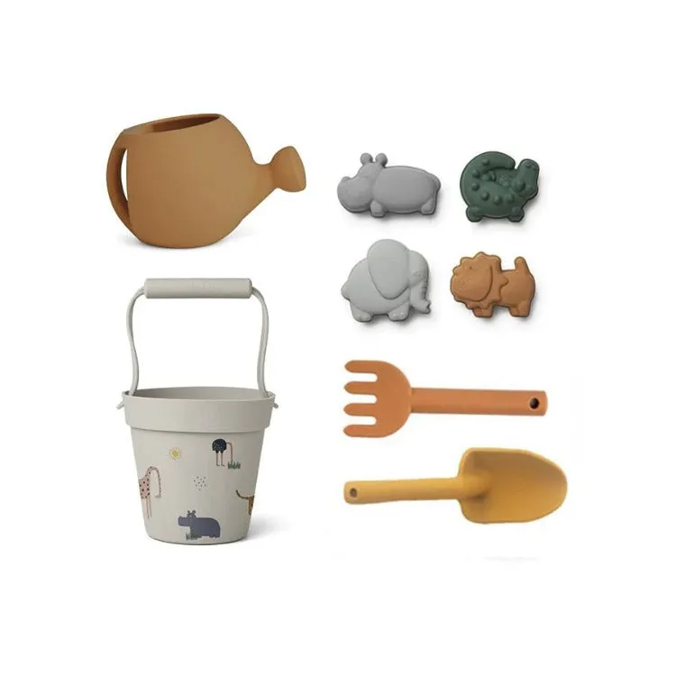 Silicone Beach Bucket Set | Animal 8pc Set