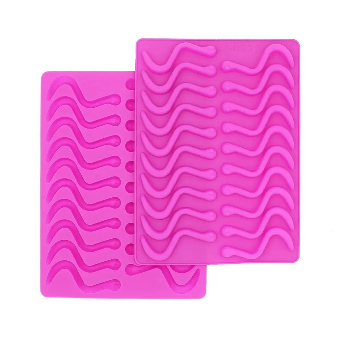 Silicone Gummy Worm Moulds - 2 Pkt