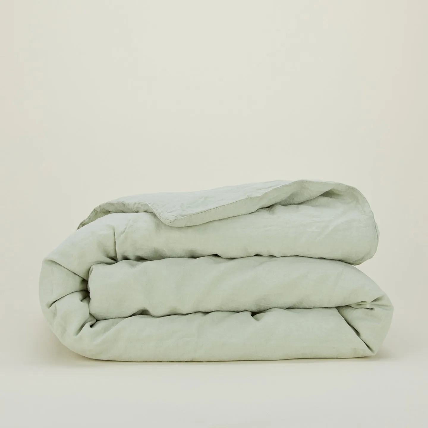 Simple Linen Duvet - Sage