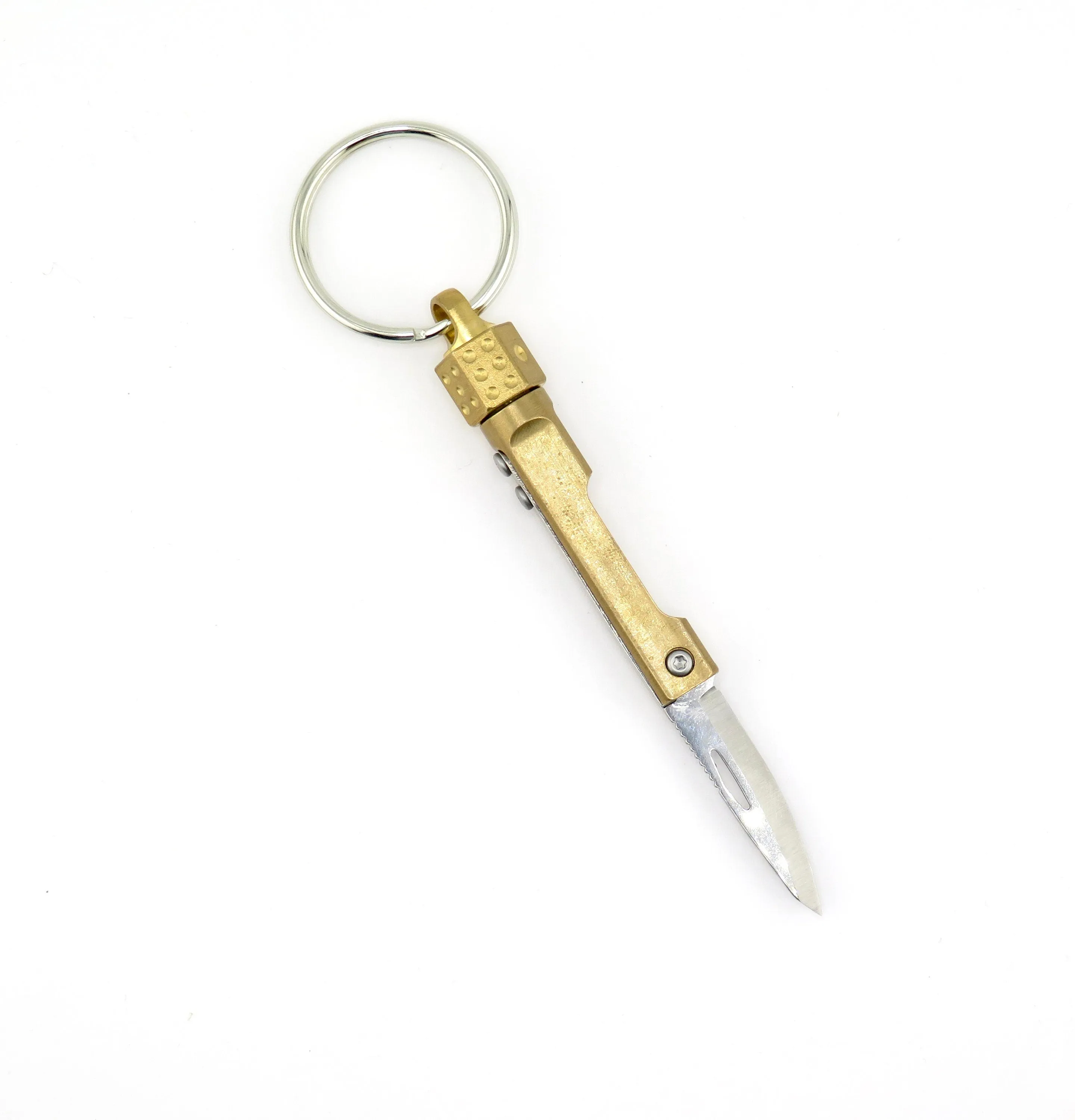 Spinning Dice Knife Keyring