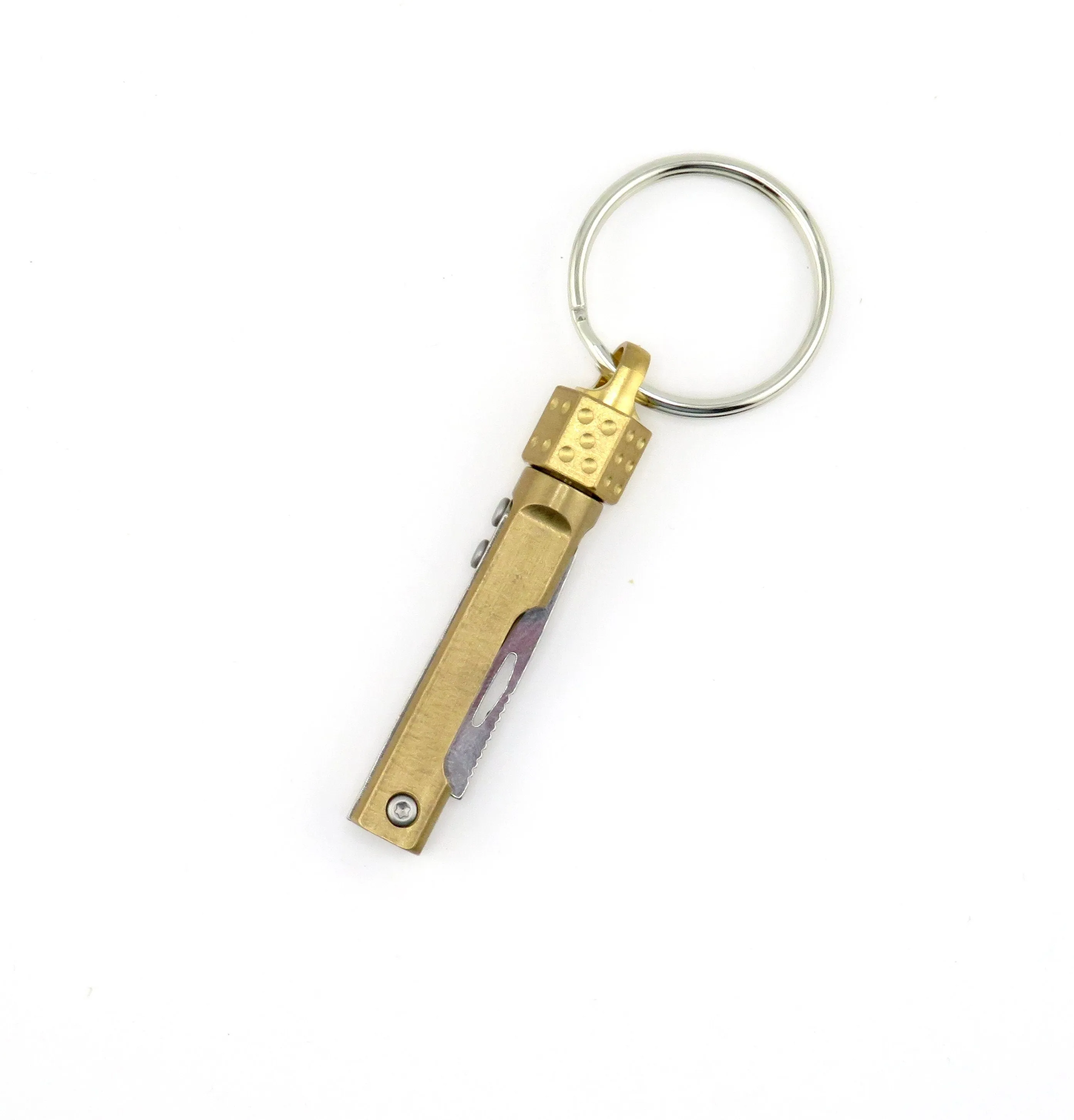 Spinning Dice Knife Keyring