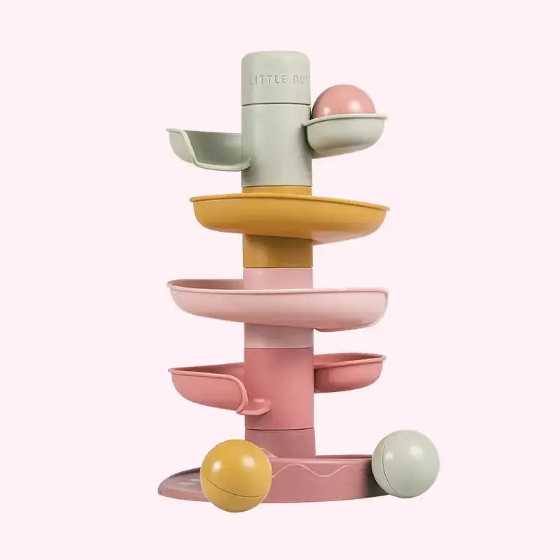 Spiral Ball Rolling Tower Run - Pink