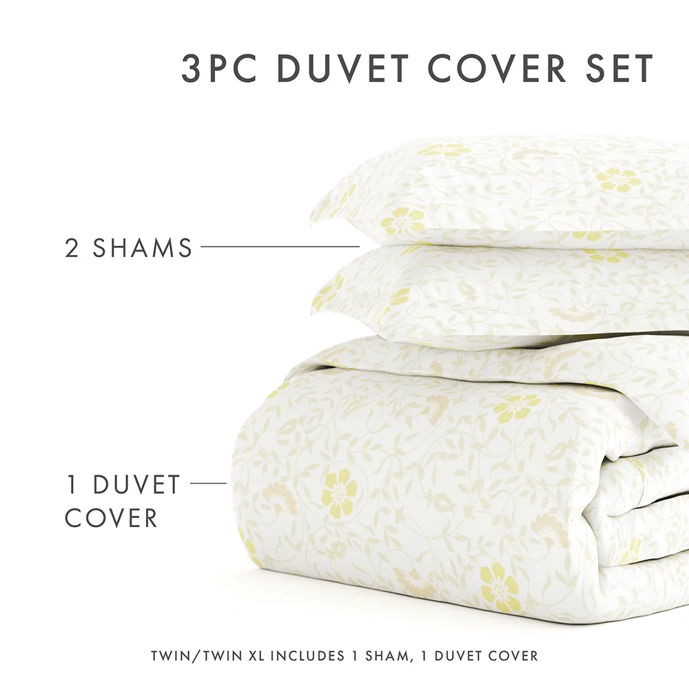 Spring Vine Pattern 3-Piece Duvet Cover Set