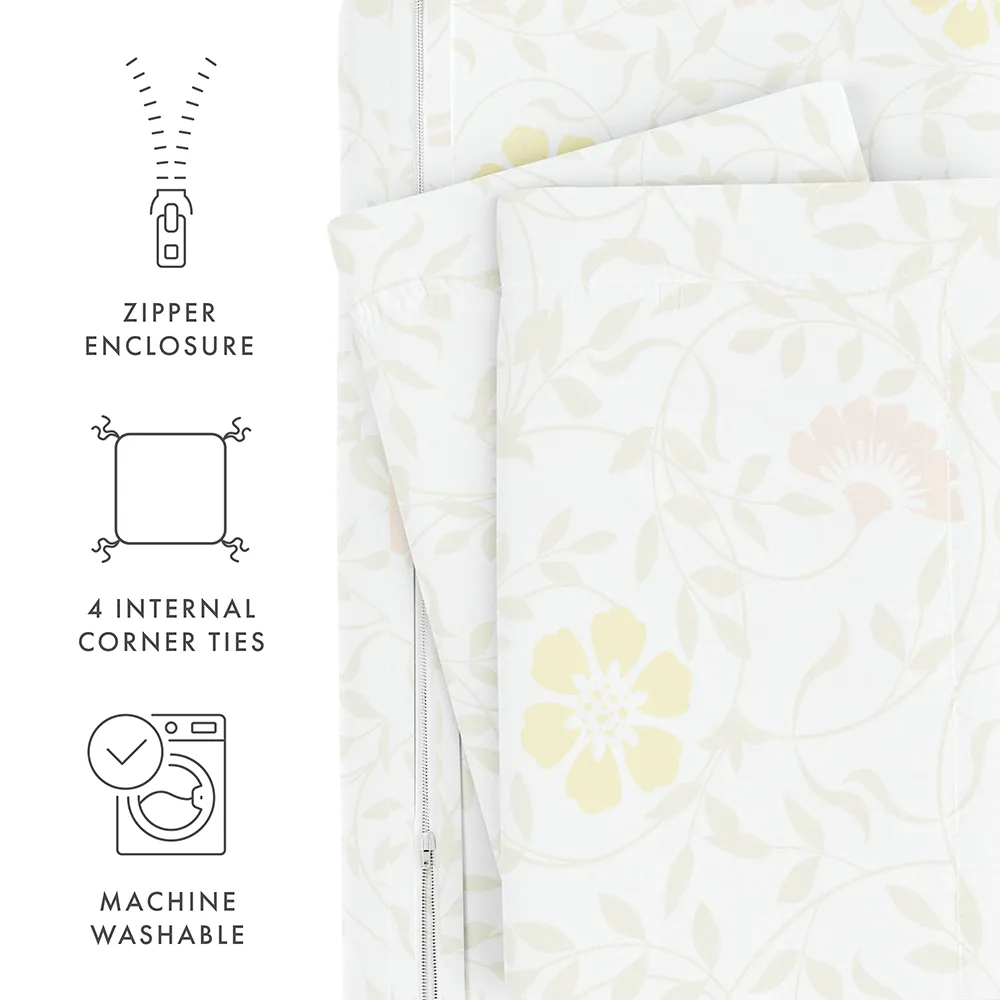 Spring Vine Pattern 3-Piece Duvet Cover Set