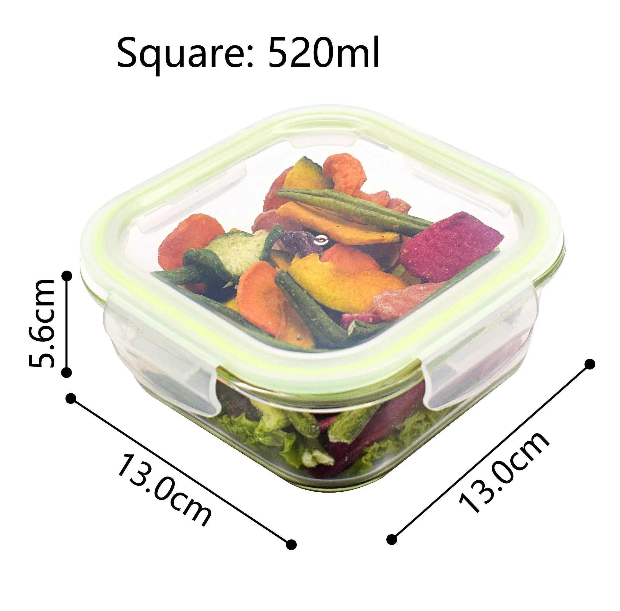 Square Glass Food Container