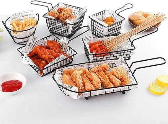 Stainless Steel Tower Snack Basket5646-Black