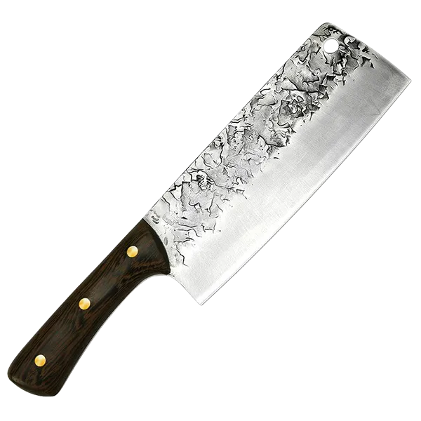 Stockman Briscoe Slicer (Heavy Duty) Custom Patterned 5cr15mov Stainless Steel with Wenge Handle and Leather Sheath - 7"