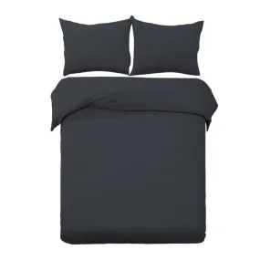 Super King Classic Quilt Cover Set - Black