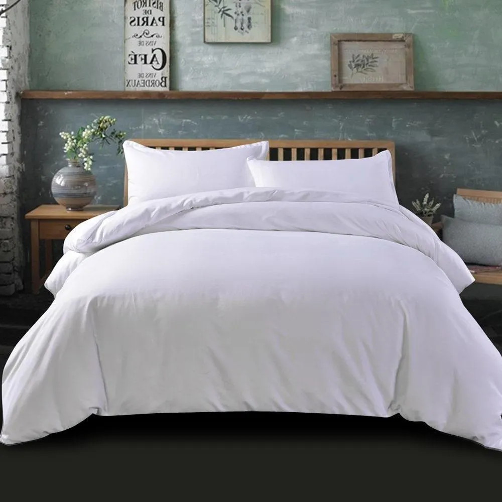 Super King Classic Quilt Cover Set - White