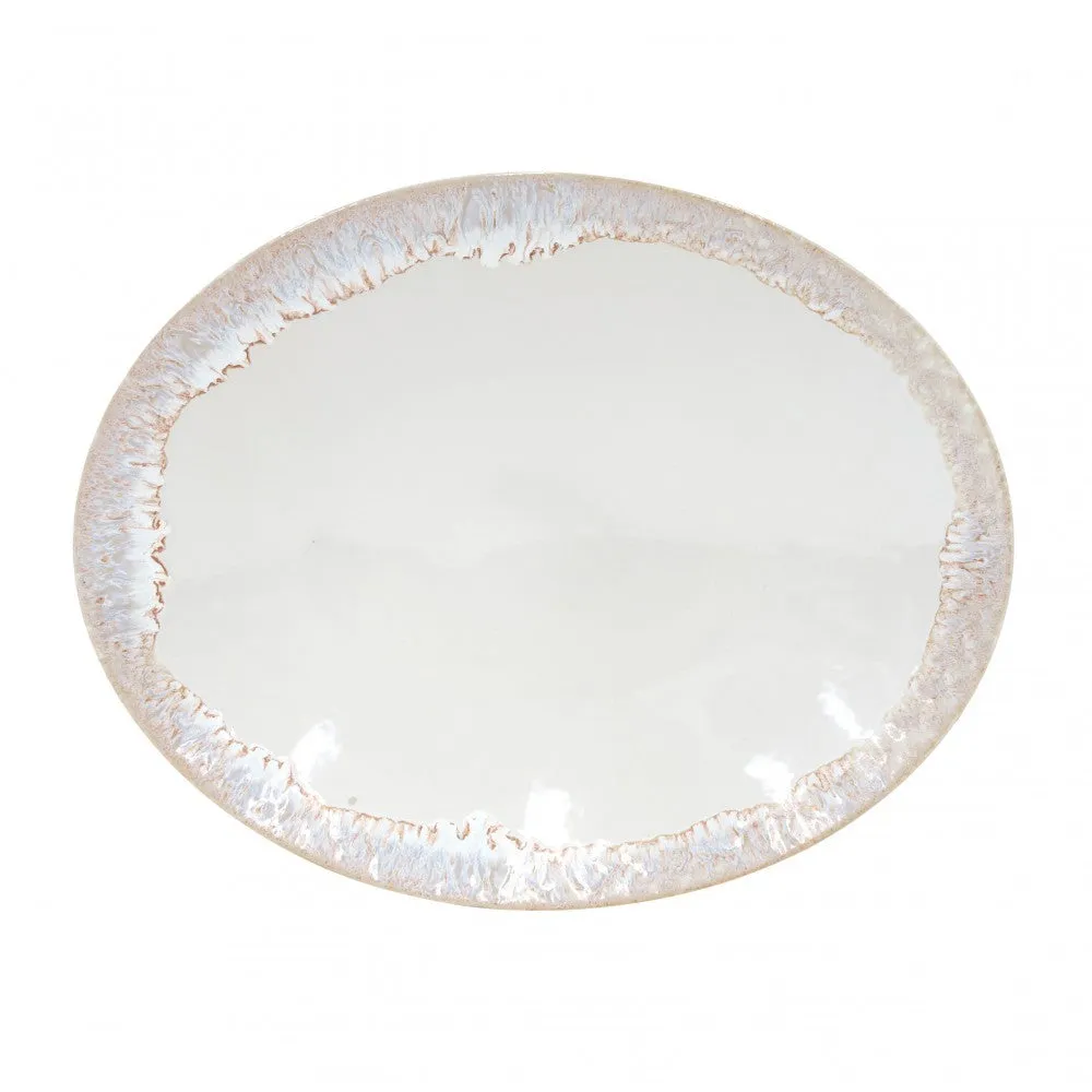 Taormina Oval Platter - White/Gold