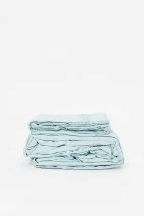 Teal 3 Piece Duvet Cover With Lace Border (King Size)