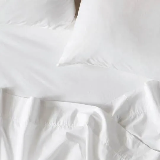 Terra Organic Cotton SNOW Sheet Set by Linen House