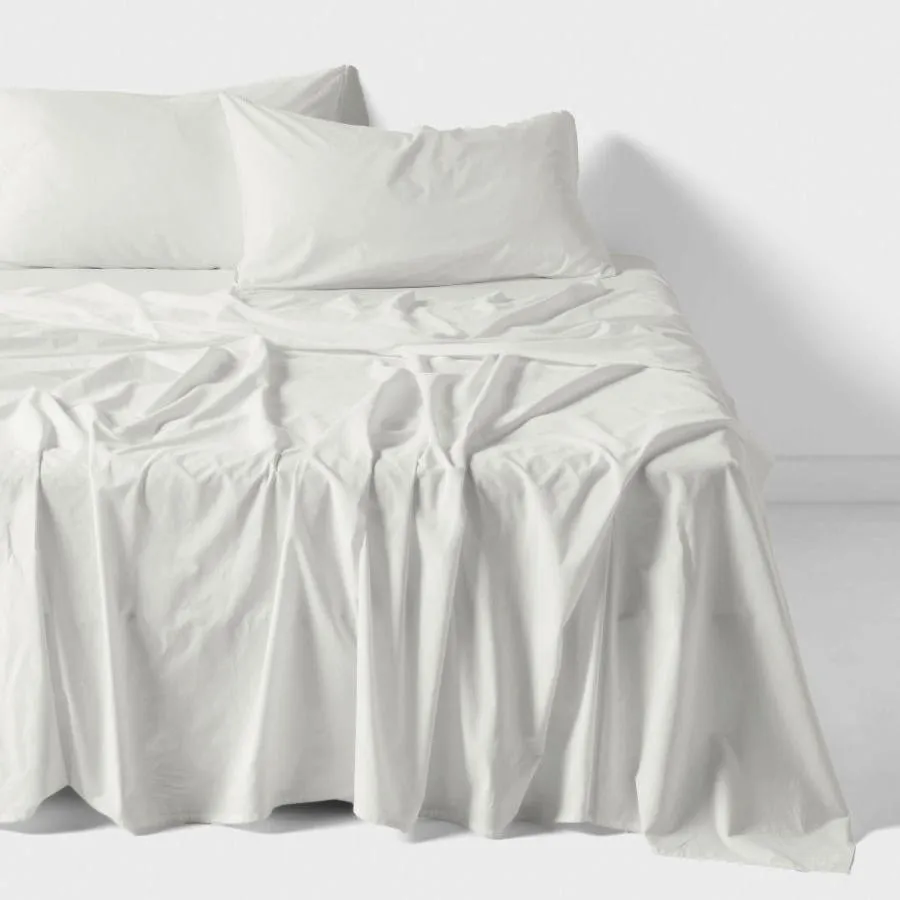 Terra Organic Cotton SNOW Sheet Set by Linen House