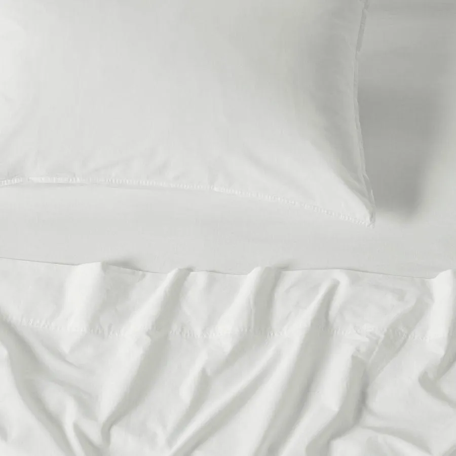 Terra Organic Cotton SNOW Sheet Set by Linen House