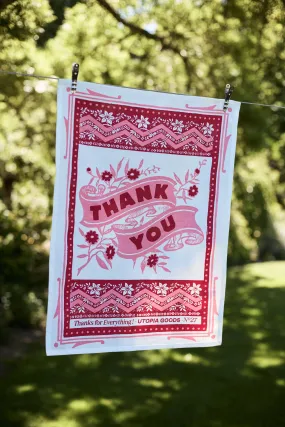 Thank You Pink Teatowel No. 27