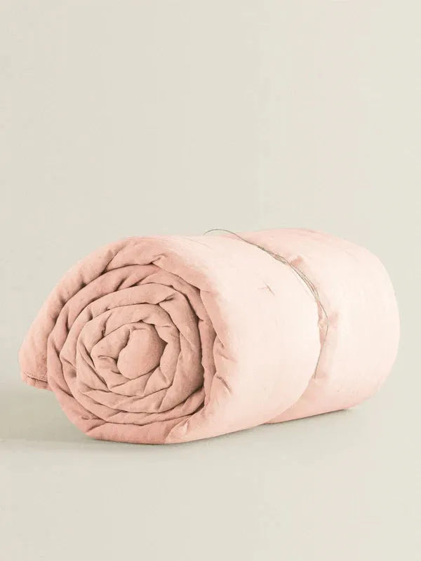 The Baby Atelier 100% Organic Single Duvet Cover Neutral Pink