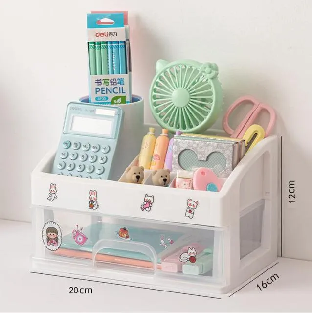 Tidy Tower Desk Organizer Storage Box