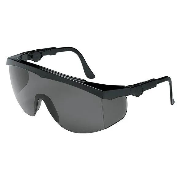 TK112 MCR Safety TK1 Series Safety Glasses, Gray Lens, Nylon Black Temple