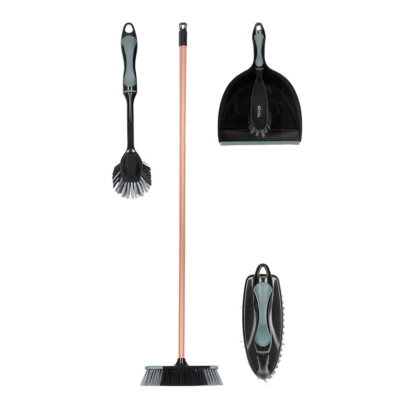 Tower 5-in-1 Cleaning Set - Black/Blush Gold