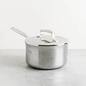 Tri-Ply Stainless Steel Saucepan with Insulated Lid