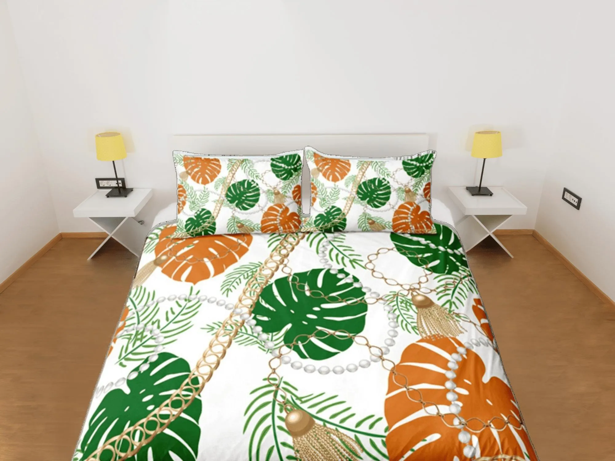 Tropical Duvet Cover Set, Bedspread Dorm Bedding Set, Summer Bedroom Single Bedding