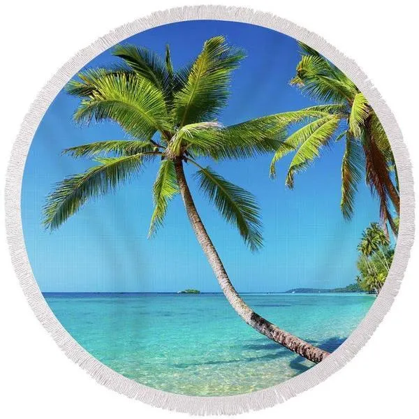 Tropical Escape Round Beach Towel