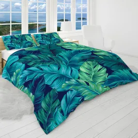 Tropical Leaves Reversible Bedcover Set