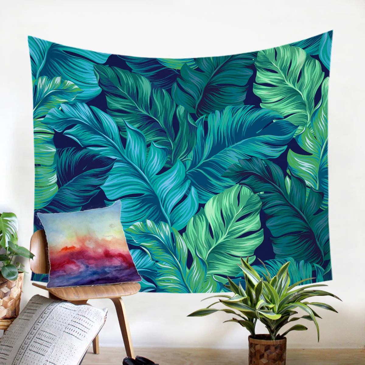 Tropical Leaves Tapestry