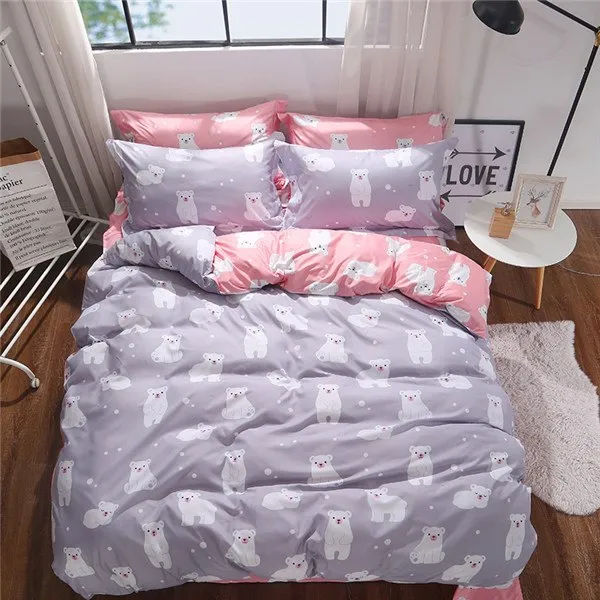 Unicorn Bedding Set Cartoon Print for Kids