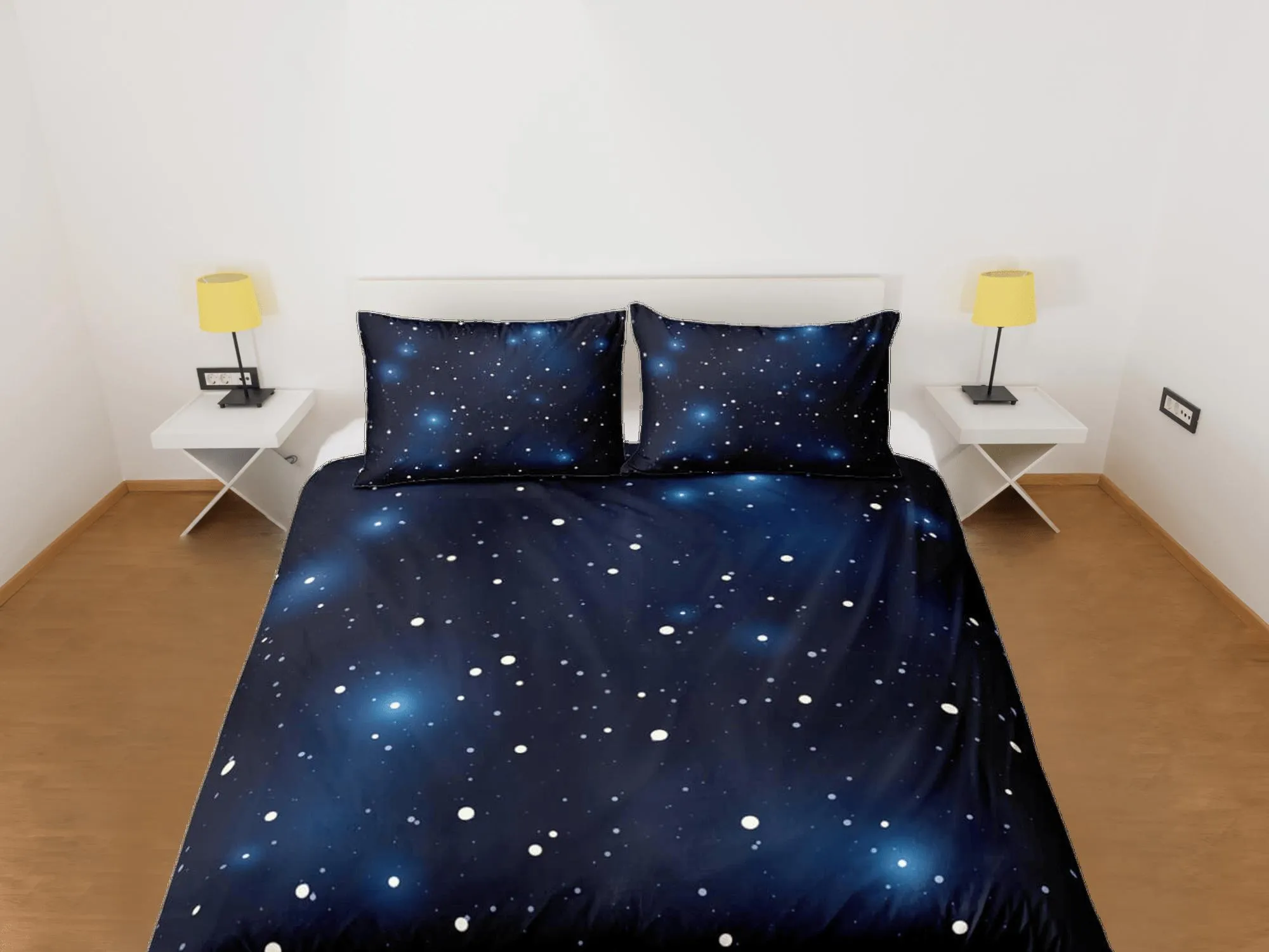 White dwarf stars galaxy bedding, 3D outer space bedding set full, cosmic duvet cover king, queen, dorm bedding, toddler bedding aesthetic