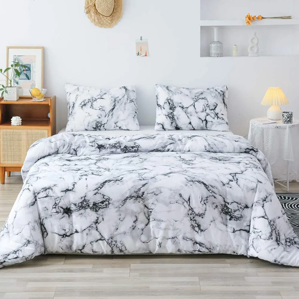 White Marble Bed Set