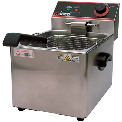 Winco 16 lb Countertop Electric Fryer - 120V