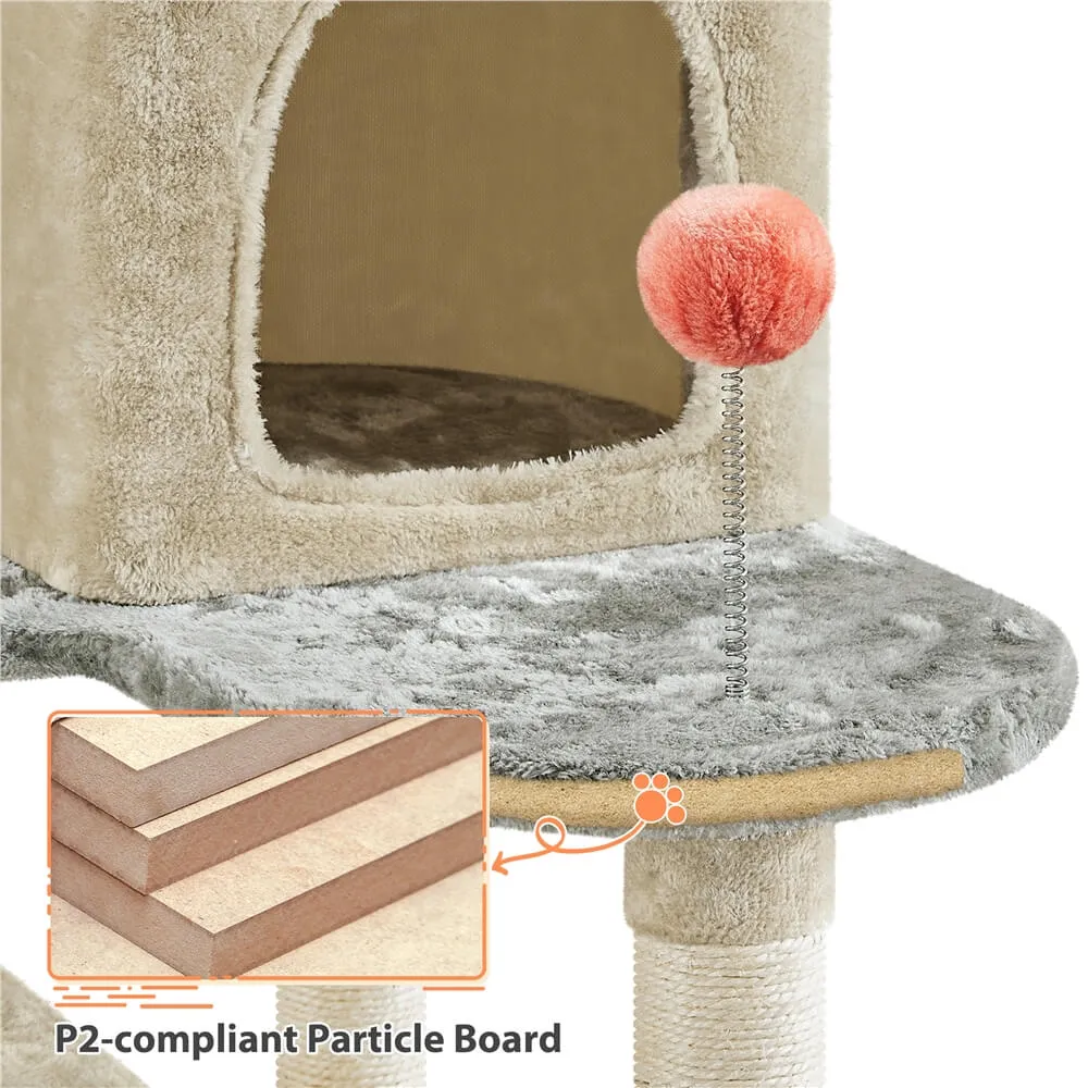 Yaheetech 57.5in Cat Paw-Shaped Cat Tree