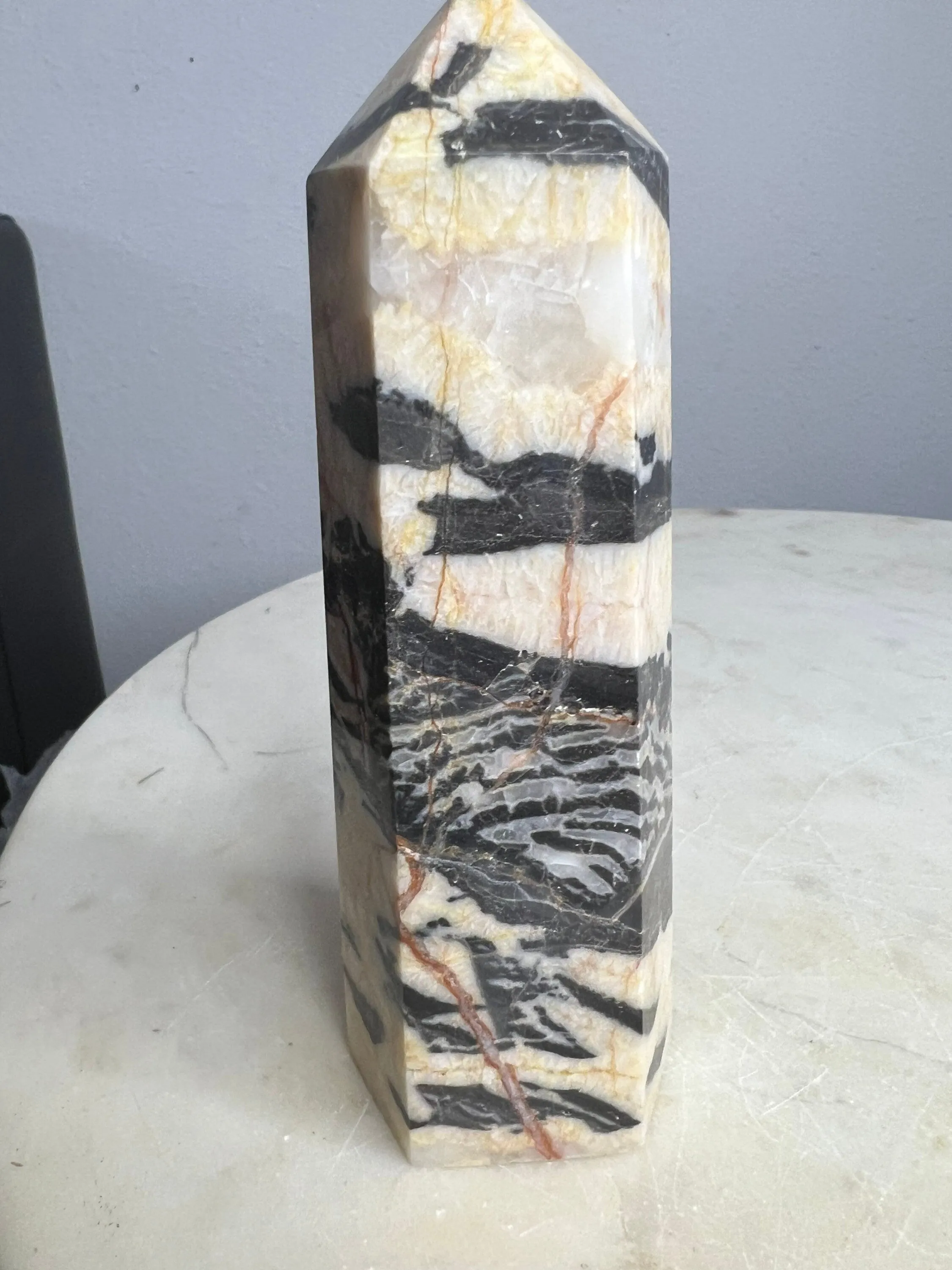 Zebra jasper crystal tower 1 pound 5oz