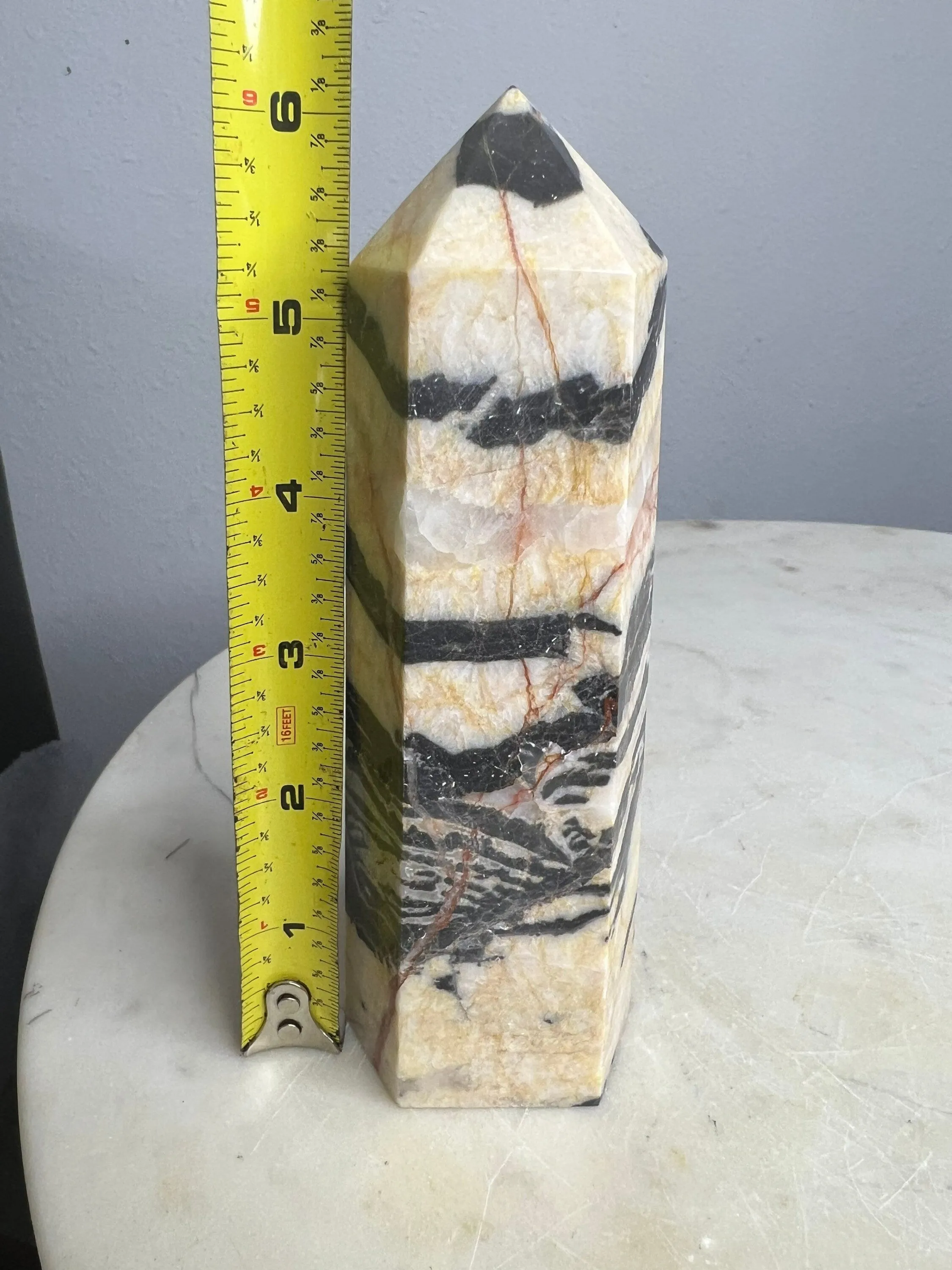 Zebra jasper crystal tower 1 pound 5oz