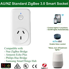 ZigBee Smart Socket Outlet for SmartThings, Hubtat, Philips Hue Automation