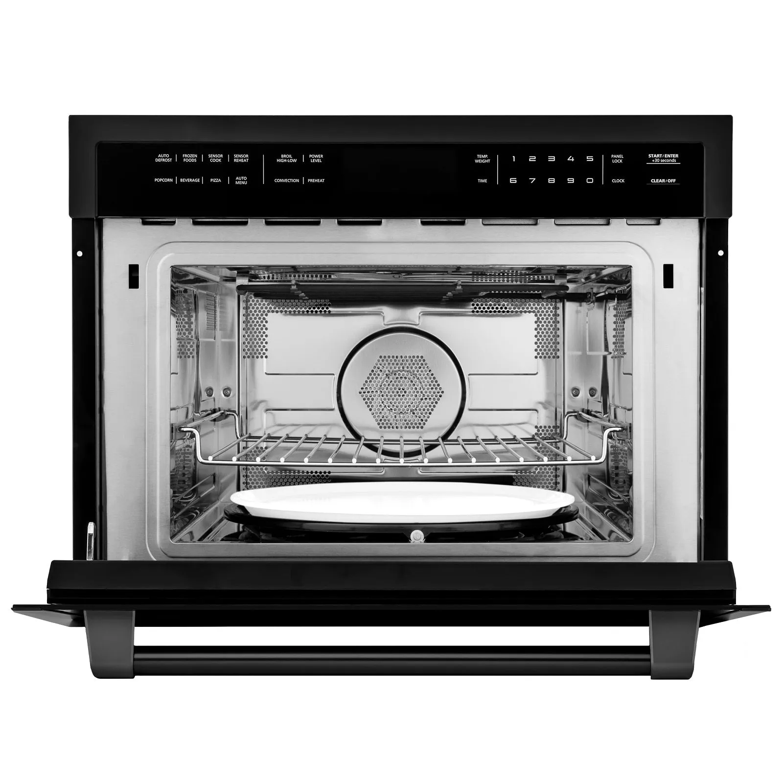 ZLINE 24" Built-in Convection Microwave Oven in Black Stainless Steel with Speed and Sensor Cooking (MWO-24-BS)